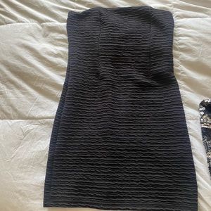 Topshop black mini strapless dress